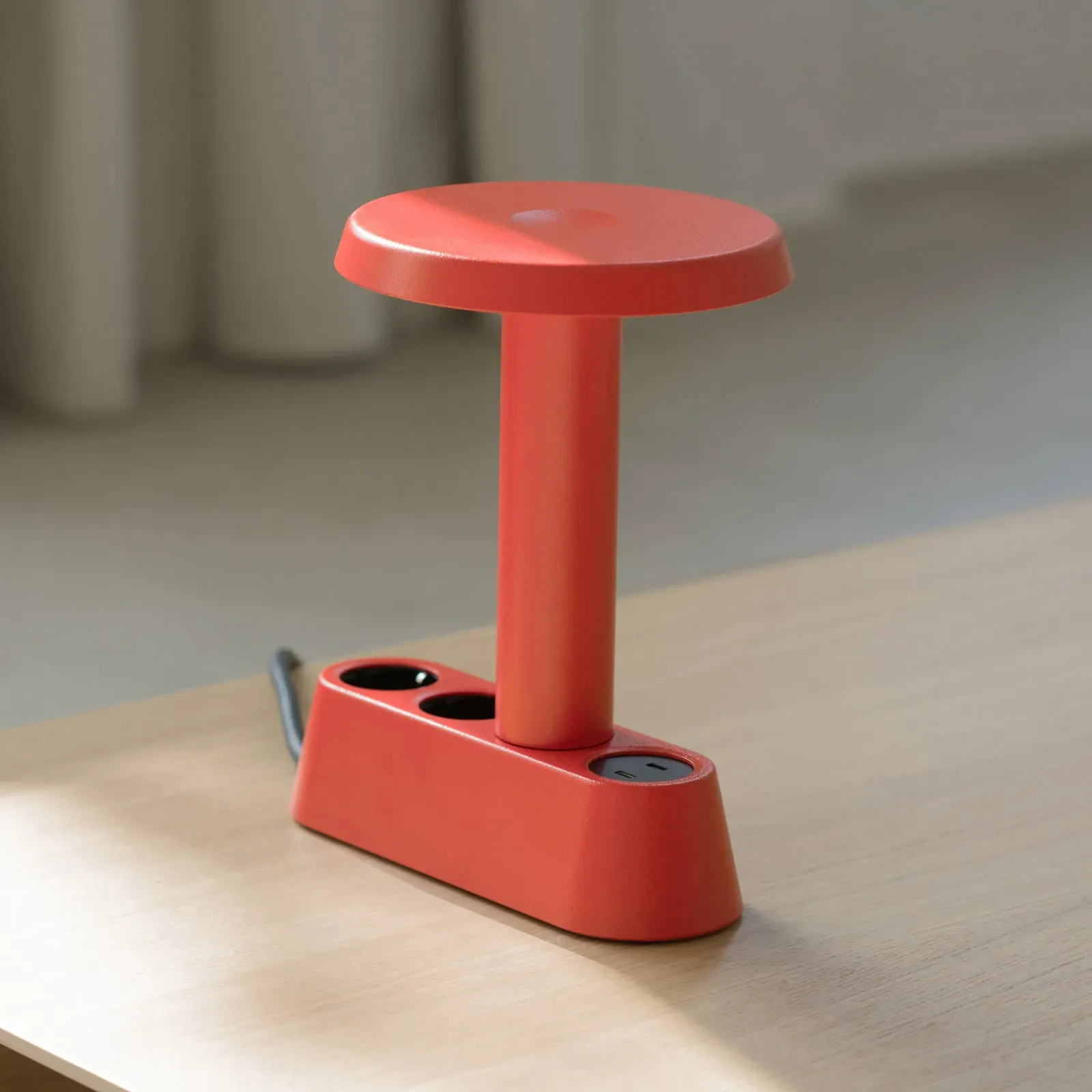 Tischleuchte NOMAD COLLECTION, NOMAD LAMP 01, dimmbar, Rot, für Wohnzimmer, Aluminium, Design - 19.1