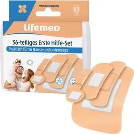Lifemed Erste-Hilfe-Set hautfarben 5 Größen 36 St.