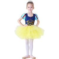 Lito Angels Prinzessin Schneewittchen Ballettkleid Ballerina Kostüm für Kleinkind Mädchen, Ballett Kleid Tutu Tanzkleid, Größe 3-4 Jahre, Gelb