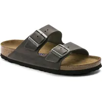 Birkenstock Arizona Vetleer Eisen Smal Voetbed - Slipper - 1013645 - Grau - 39
