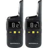 Motorola XT185 Set mit 2 Einheiten (8 km), Walkie-Talkie, Schwarz