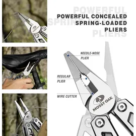 Mossy Oak Multifunktionszange,21 in 1 Multi-Tool Multifunktion mit Zange Klappmesser, Faltbares Multitool, Camping Wandern Reparieren,inkl tragbare Tasche