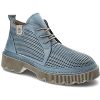 Blaue Stiefeletten Artiker Damen Lederschuhe, 41