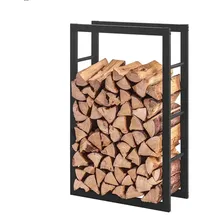 Estexo Kaminholzregal Stapelhilfe 100 x 60 x 25 cm Schwarz