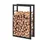 Estexo Kaminholzregal Stapelhilfe 100 x 60 x 25 cm Schwarz