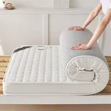 Generisch 5cm/8cm Dicke Matratze, Faltbar Tragbare Futon Matratze Outdoor Japanisch, Atmungsaktiv Komfortabel Tatami Matte, Roll Gästematratze Bodenmatratze Campingmatratze,White 8cm,80x190cm