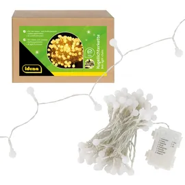 IDENA LED Lichterkette Kugel 10,2 m Warmweiß