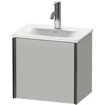 Duravit XViu Handwaschbeckenunterschrank mit 1 Tür, schwarz matt, rechts, betongrau matt