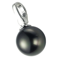 GIORGIO MARTELLO MILANO Charm Muschelkern-Perle grau, Silber 925 Charms & Kettenanhänger Silber Damen