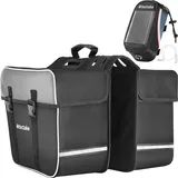 Tectake Georg Fahrradtasche schwarz/rot