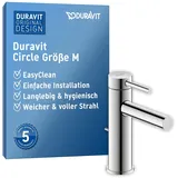 Duravit Circle Einhebel-Waschtischmischer M mit Zugstangen-Ablaufgarnitur, Chrom