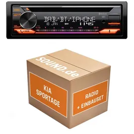 JUST SOUND best choice for caraudio Autoradio JVC KD-DB922BT KIA Sportage 2 + Lenkradfernbedienung Bluetooth Tel