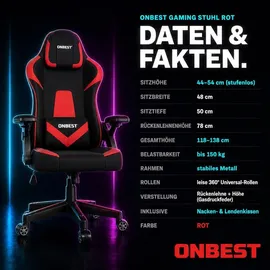 onbest Gaming Stuhl Rot