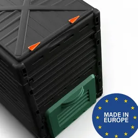 BigDean Komposter Garten 300 Liter Schnellkomposter aus wetterfestem Kunststoff & Made in Europe