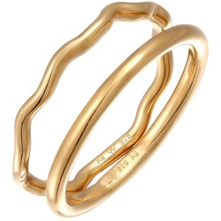 Elli Stapelringe 2er Set Bandringe 925 Silber 58 Damen 