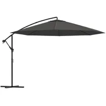 vidaXL Ampelschirm 350 cm Grau