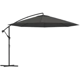 vidaXL Ampelschirm 350 cm Grau