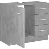 vidaXL Waschbeckenunterschrank Betongrau 63x30x54 cm Holzwerkstoff
