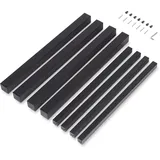 Emuca Quadratische Beine und Tischgestell, 50x50mm, 1.150x750, schwarz, Stahl