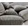 DeLife Ecksofa Clovis Weiss Hellgrau Hocker Armlehne Ottomane Links Modulsofa