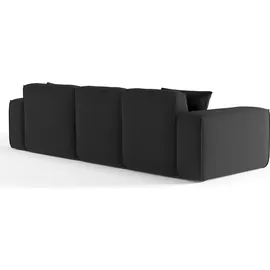 Fun Möbel Ecksofa Designersofa CELES in Stoff Scala Taupe Ottomane Rechts - Beige