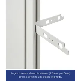 Hörmann T30 H8-5 links 87,5 x 125 cm grauweiß