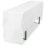 TexDeko Biertischhusse Premium Weiß 220 x 50 cm