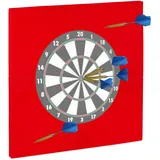 Relaxdays Dartscheibe, rot Textil, 71x3x71 cm, Spielzeug, Kinderspielzeug, Sonstiges Spielzeug