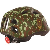 Polisport juniGoud Fahrradhelm Army mit LED-Licht - Grün