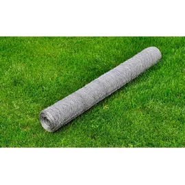 vidaXL Maschendraht Verzinkter Stahl 25x0,5 m Silbern