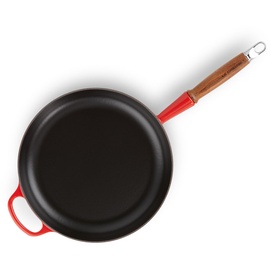 Le Creuset Signature Sautépfanne 28 cm kirschrot mit Holzgriff
