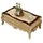 JVmoebel Exklusiver Klassischer Couchtisch Gold Holz 86 x 51 cm