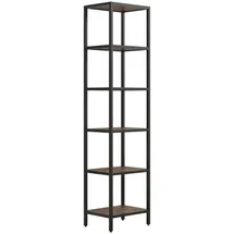 VCM Standvitrine Vinali 40 x 30 x 165 cm Schwarz