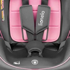 lionelo Bastiaan i-Size Kindersitz ab Geburt 0-36 kg Isofix Top Tether 360 Grad drehbar Rückwärts Vorwärts Seitenschutz 5-Punkt-Sicherheitsgurte Dri-Seat (Rosa)