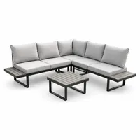 Greemotion Pisa Set 4-tlg. Grau/Schwarz