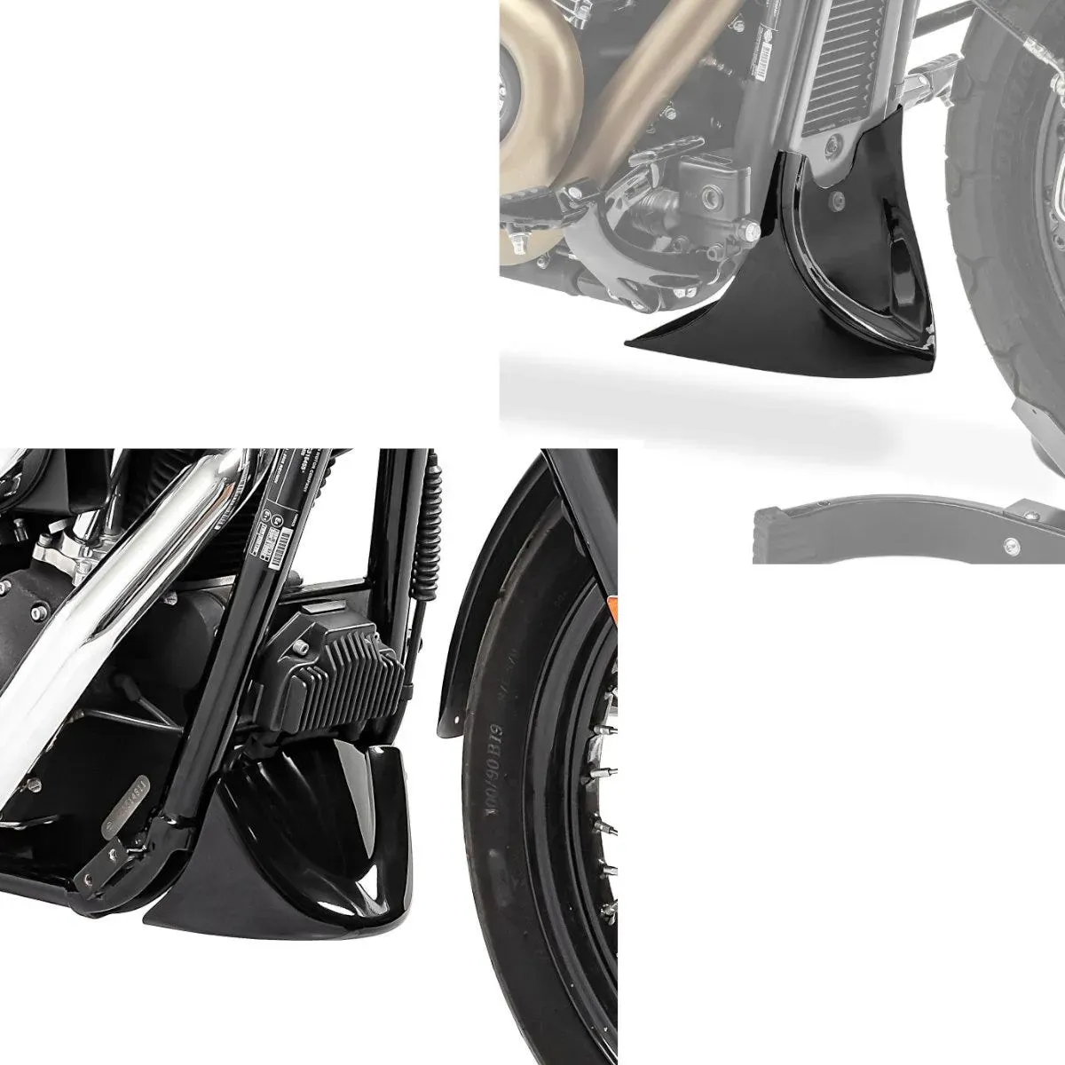 Set: Bugspoiler passend für Chopper / Custombikes 06-17 + Bugspoiler CP9