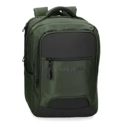 Pepe Jeans Unisex. 7062542 Bromley 15,6" Computer Rucksack drei Fächer grün (OSFA), Lässig, Polyester