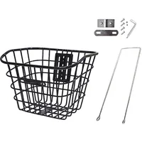 Qianly Fahrradkorb Vorne, Transportkorb, Hundetransport, Gepäckträger für Fahrräder, Organizer für Ausflüge, Schwarz