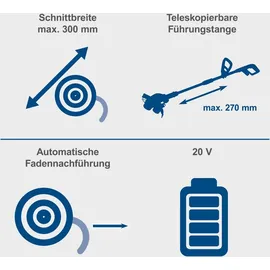 SCHEPPACH Akku-Rasentrimmer C-LT300-X ohne Akku Rasentrimmer 20V-IXES Akku | Ladegerät