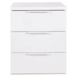 Composad Nachtschrank Mundi 49 x 40 x 64 cm Weiß Hochglanz