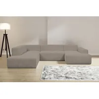 werk2 Zeus U-Form«, Curvy Trend Wohnlandschaft mit urbaner Optik auch in weichem Cord grau (hellgrau, beige), (59814020-0)