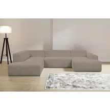 werk2 Zeus U-Form«, Curvy Trend Wohnlandschaft mit urbaner Optik auch in weichem Cord grau (hellgrau, beige), (59814020-0)