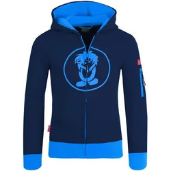 Kinder Hoodie Pullover Sortland Marine/Mittelblau One Size