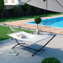 Oskar OK-Living Hängematte, Weiß, 190 x 120 cm Metallgestell