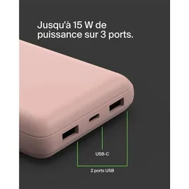 Belkin BoostCharge Powerbank 20000 mAh, 15 W, rosa