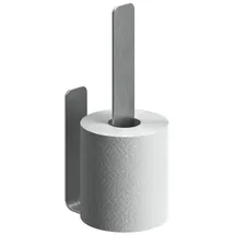 WEISSENSTEIN Toilettenpapier Aufbewahrung ohne Bohren - Toilettenpapierhalter Edelstahl für die Wand – Rollenhalter selbstklebend - Silber