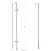 Glaszentrum Hagen Hestia Duschkabine mit Drehtür 90 x 195 cm transparent/weiß inkl. Duschtasse