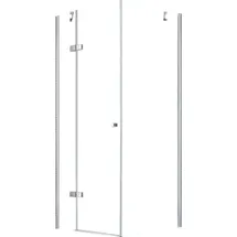 Glaszentrum Hagen Hestia Duschkabine mit Drehtür 90 x 195 cm transparent/weiß inkl. Duschtasse