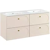 petits-meubles Doppelwaschtisch 120,4 x 57 x 46 cm Beige