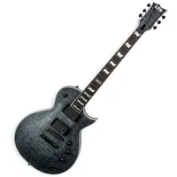 ESP LTD EC-401 QM STBLKS E-Gitarre See Thru Black (E-Gitarre, Pao-Ferro, Mahagoni, Griffbrett, Grover-Mechaniken), Gitarre, Schwarz